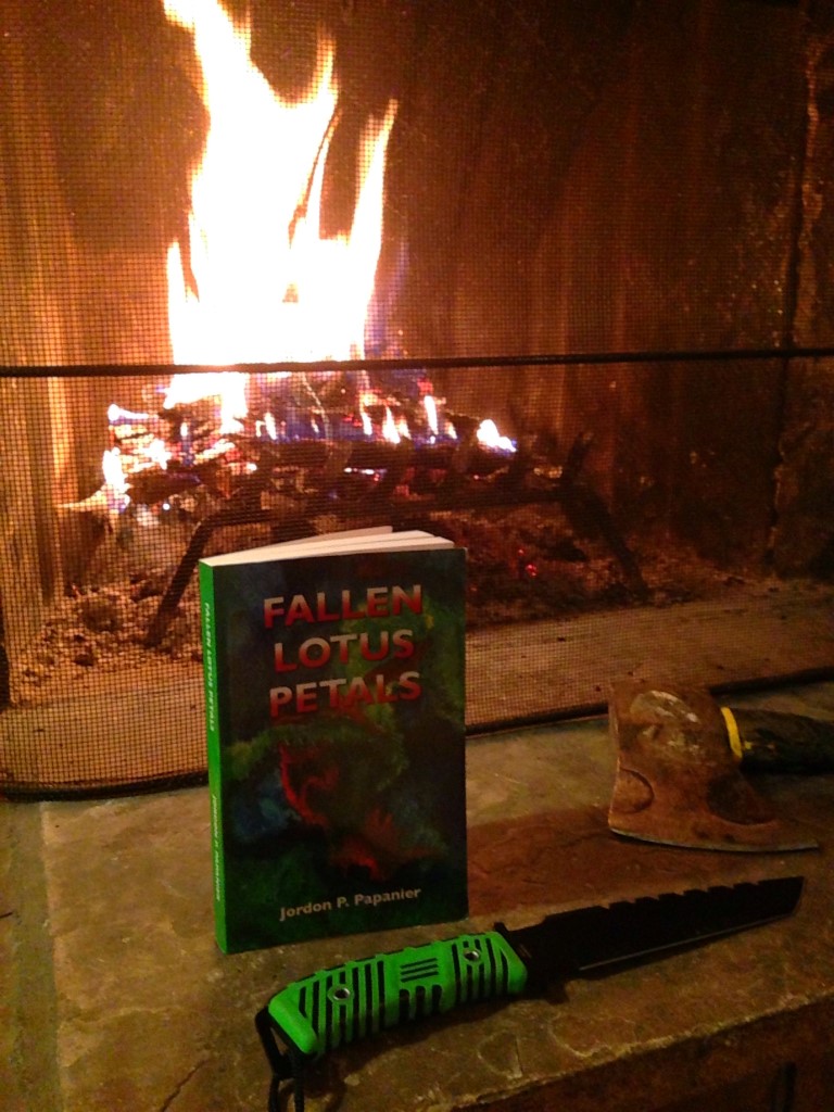 Cozy fire and a good book Fallen Lotus Petals